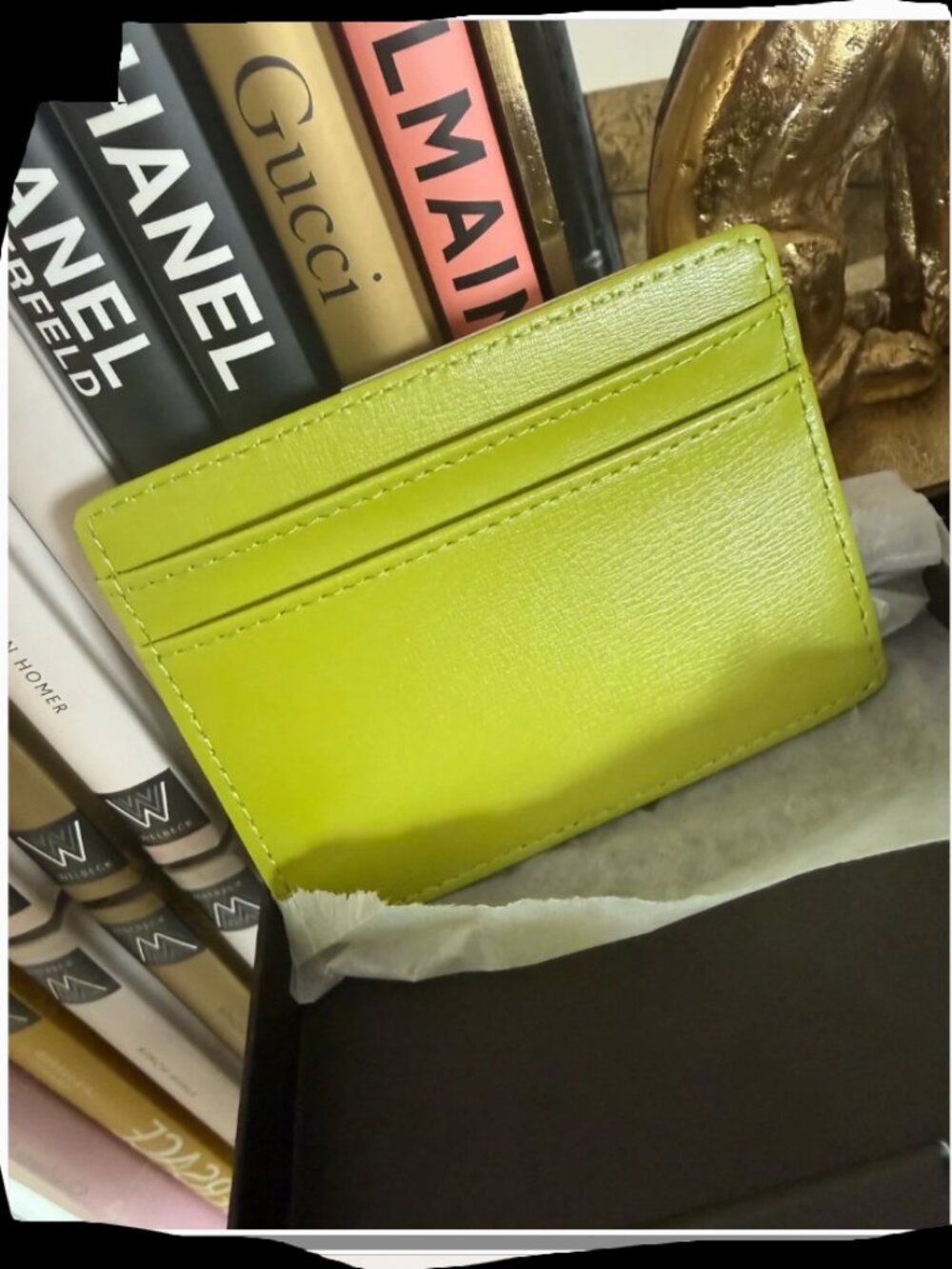 Kurt Geiger Bond Leather Card Holder • Lime • NWT Box • Eagle Head • Rare - Picture 8 of 11
